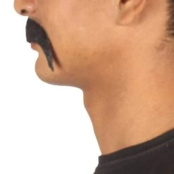 HPO Men's Fu Manchu Style Moustache Set | Black Cosplay Facial Hair