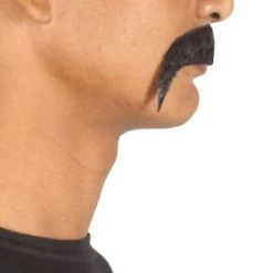 HPO Men's Fu Manchu Style Moustache Set | Black Cosplay Facial Hair