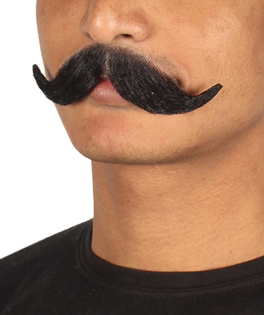 HPO Men's Hook Style Moustache Set | Black Cosplay Facial Hair 2 HPO Men's Hook Style Moustache Set | Black Cosplay Facial Hair
