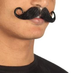 HPO Men's Rollie Fingers Style Moustache Set | Black Cosplay Facial Hair 5 HPO Men's Rollie Fingers Style Moustache Set | Black Cosplay Facial Hair