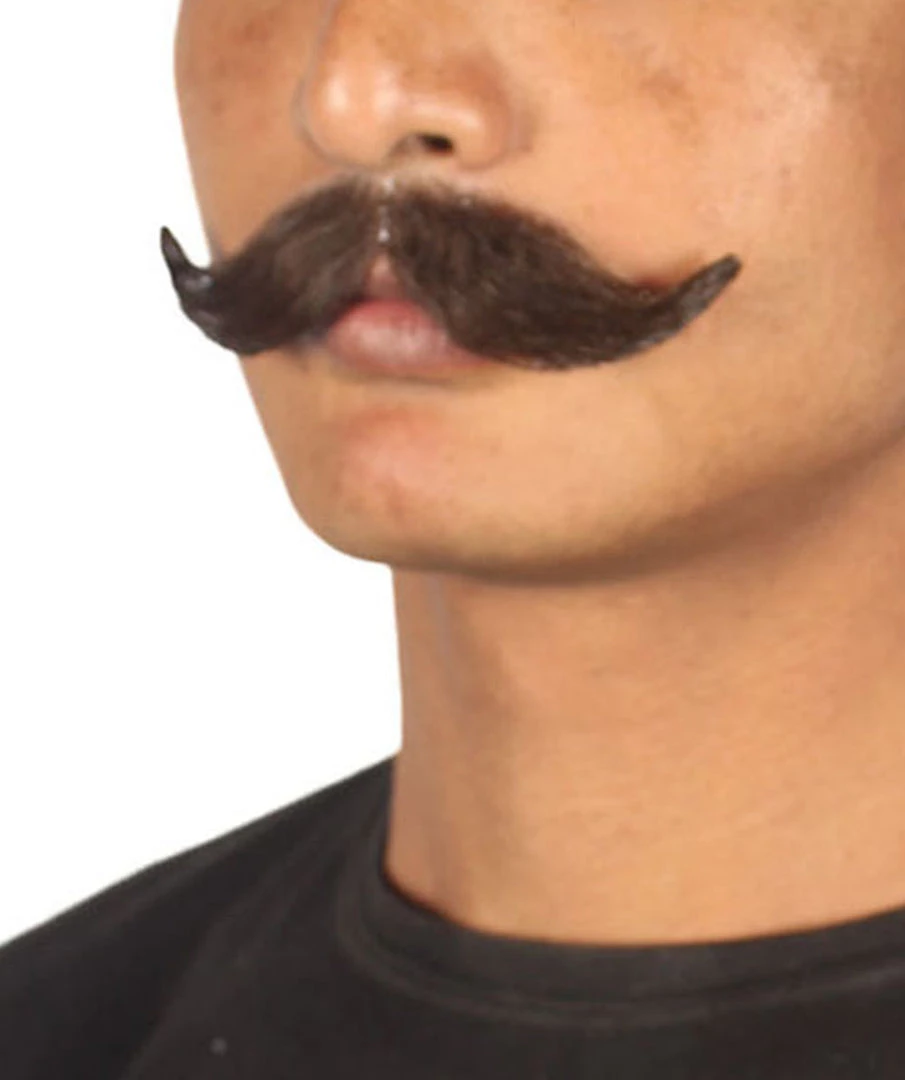 HPO Men's HandLebar Style Moustache Set | Mixed Black Cosplay Facial Hair 2 HPO Men's HandLebar Style Moustache Set | Mixed Black Cosplay Facial Hair