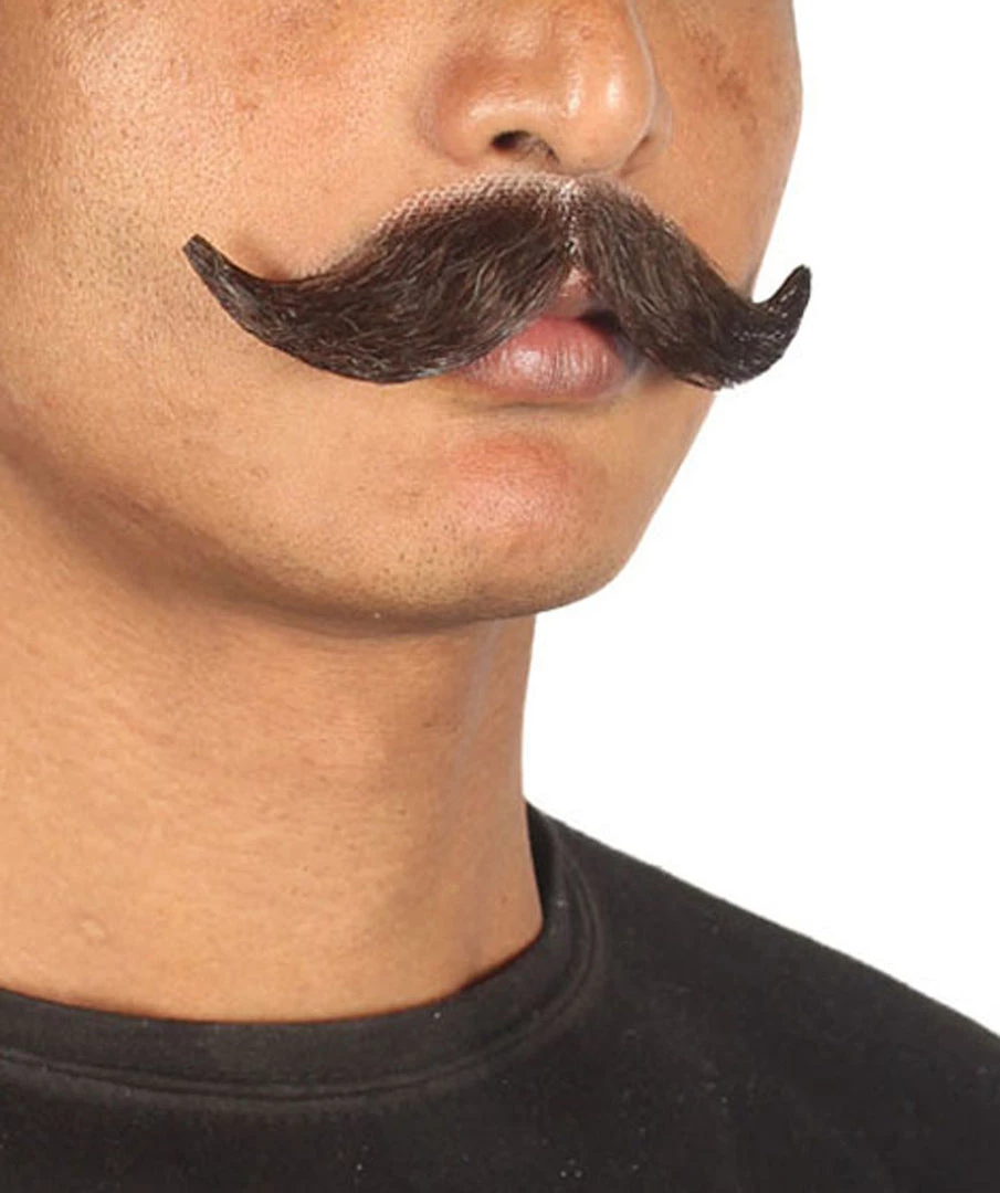 HPO Men's HandLebar Style Moustache Set | Mixed Black Cosplay Facial Hair 3 HPO Men's HandLebar Style Moustache Set | Mixed Black Cosplay Facial Hair