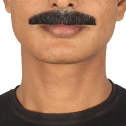 HPO Men's Painter Brush Style Moustache Set | Black Cosplay Facial Hair