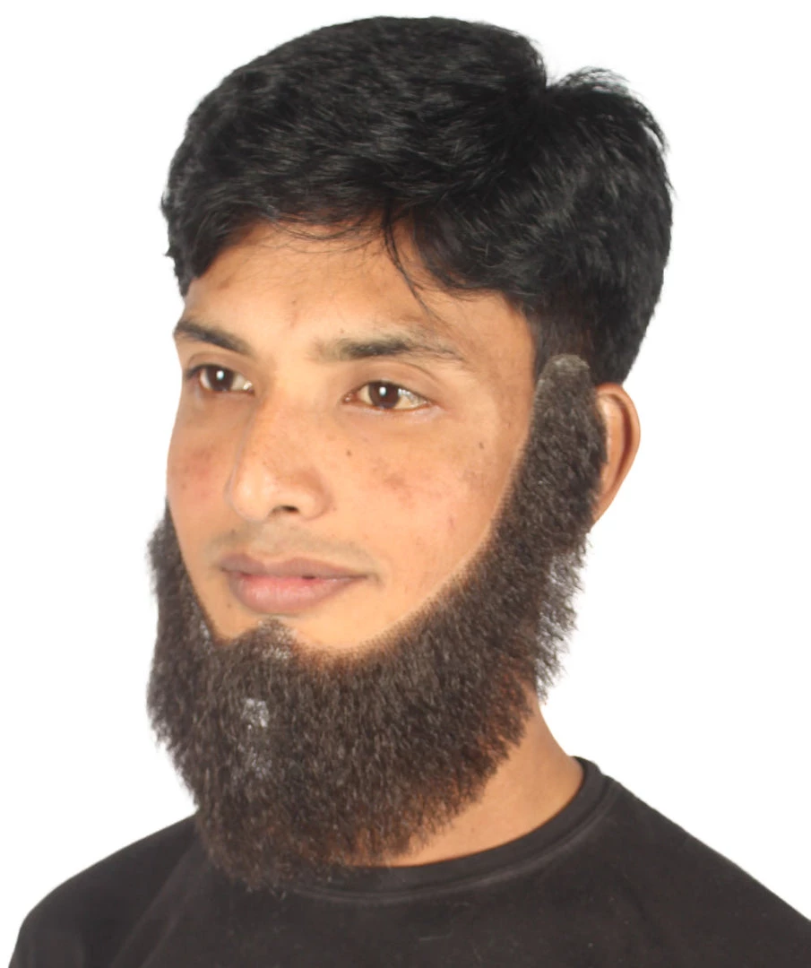 HPO Men's Chin Curtain Style Long Beard Set | Black Cosplay Beard 2 HPO Men's Chin Curtain Style Long Beard Set | Black Cosplay Beard