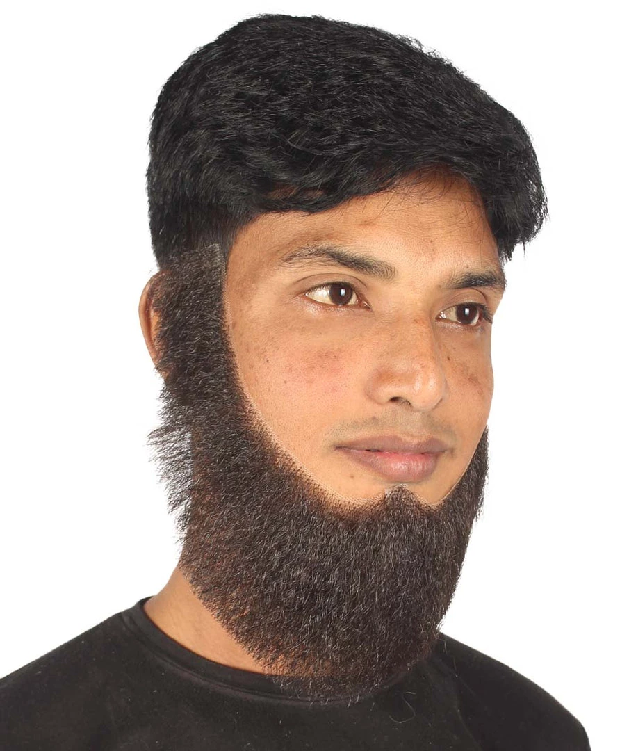 HPO Men's Chin Curtain Style Long Beard Set | Black Cosplay Beard 3 HPO Men's Chin Curtain Style Long Beard Set | Black Cosplay Beard