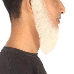 HPO Men's Chin Curtain Style Long Beard Set | White Cosplay Beard 8 HPO Men's Chin Curtain Style Long Beard Set | White Cosplay Beard