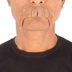 Men's Horseshoe Human Hair Mustache | Facial Hair Multiple Colors Option | HPO