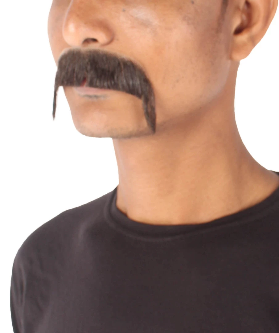 Men's Horseshoe Human Hair Mustache | Facial Hair Multiple Colors Option | HPO 32 Men's Horseshoe Human Hair Mustache | Facial Hair Multiple Colors Option | HPO