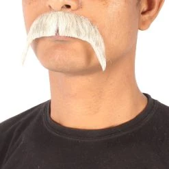 Men's Horseshoe Human Hair Mustache | Facial Hair Multiple Colors Option | HPO 44 Men's Horseshoe Human Hair Mustache | Facial Hair Multiple Colors Option | HPO