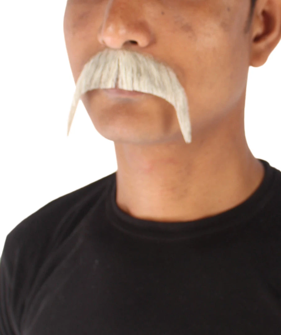 Men's Horseshoe Human Hair Mustache | Facial Hair Multiple Colors Option | HPO 15 Men's Horseshoe Human Hair Mustache | Facial Hair Multiple Colors Option | HPO