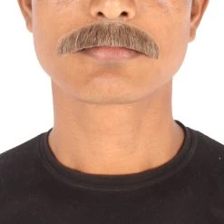 Men's Borat Human Hair Mustache | Facial Hair Multiple Colors Option | HPO