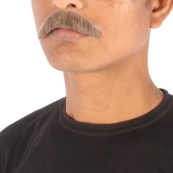 Men's Borat Human Hair Mustache | Facial Hair Multiple Colors Option | HPO 25 Men's Borat Human Hair Mustache | Facial Hair Multiple Colors Option | HPO