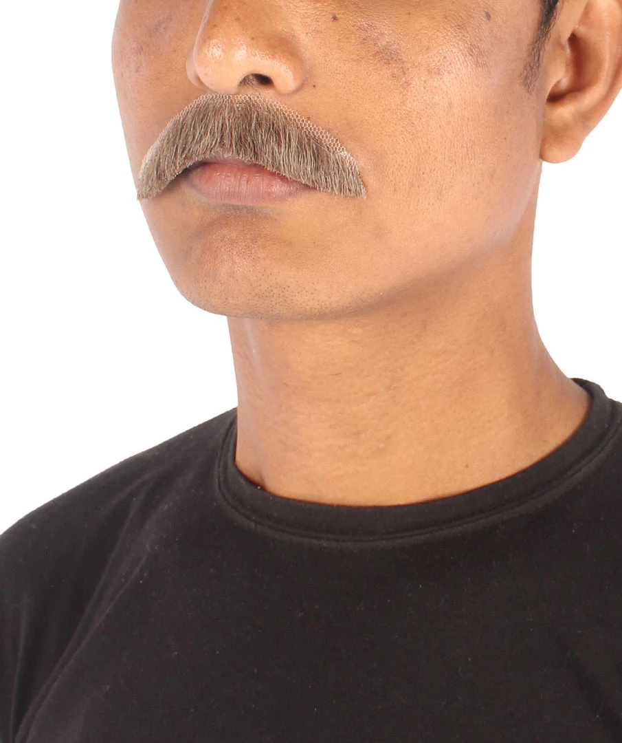 Men's Borat Human Hair Mustache | Facial Hair Multiple Colors Option | HPO 8 Men's Borat Human Hair Mustache | Facial Hair Multiple Colors Option | HPO