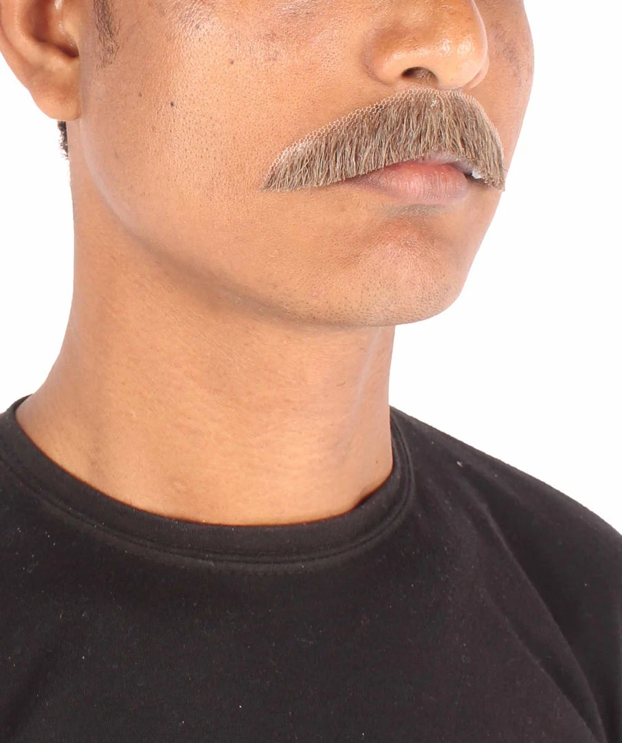 Men's Borat Human Hair Mustache | Facial Hair Multiple Colors Option | HPO 9 Men's Borat Human Hair Mustache | Facial Hair Multiple Colors Option | HPO