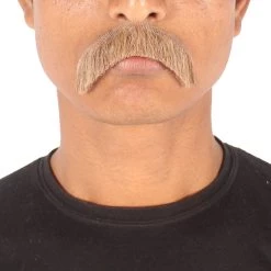 Men's Borat Human Hair Mustache | Facial Hair Multiple Colors Option | HPO 15 Men's Borat Human Hair Mustache | Facial Hair Multiple Colors Option | HPO