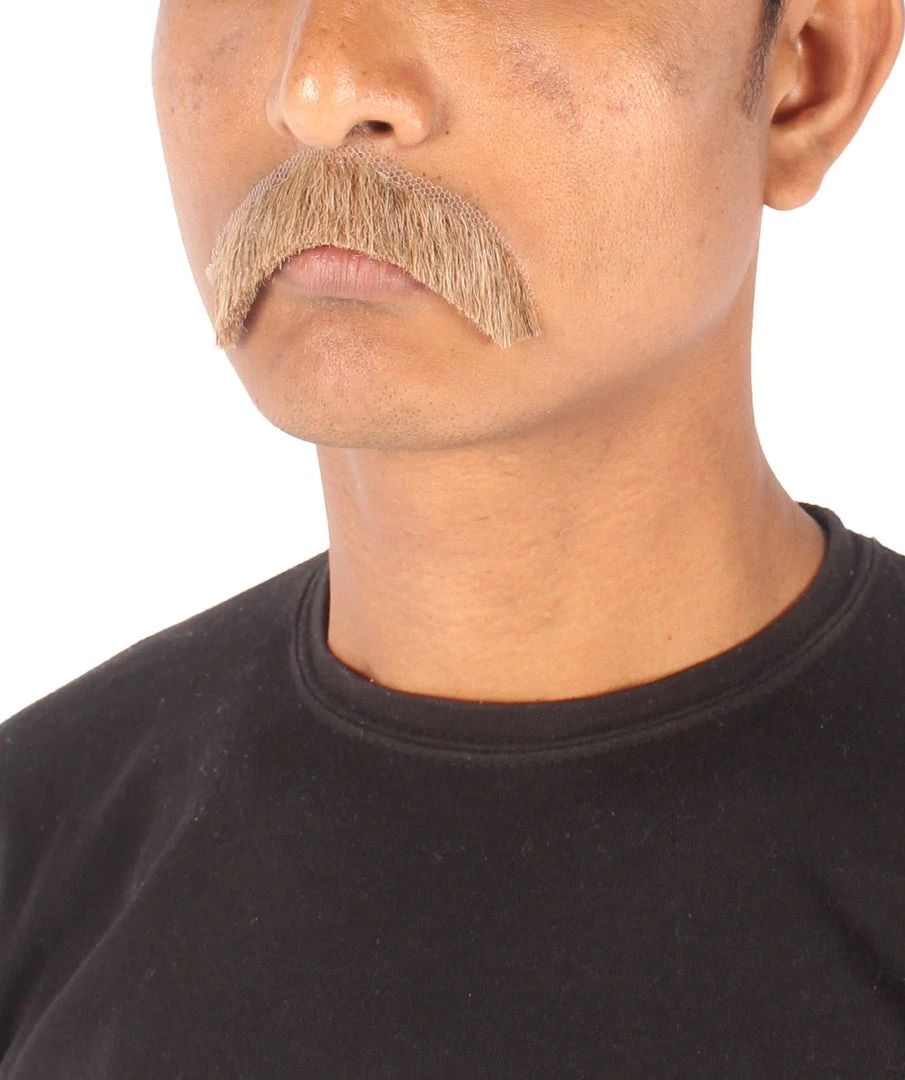 Men's Borat Human Hair Mustache | Facial Hair Multiple Colors Option | HPO 8 Men's Borat Human Hair Mustache | Facial Hair Multiple Colors Option | HPO