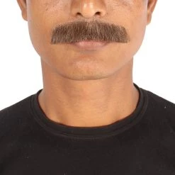 Men's Borat Human Hair Mustache | Facial Hair Multiple Colors Option | HPO