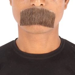 Men's Borat Human Hair Mustache | Facial Hair Multiple Colors Option | HPO 63 Men's Borat Human Hair Mustache | Facial Hair Multiple Colors Option | HPO