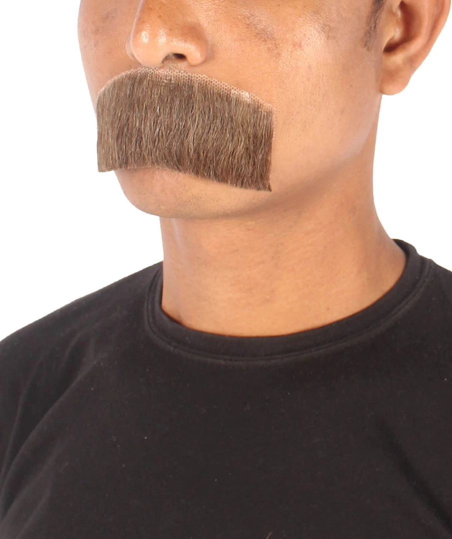 Men's Borat Human Hair Mustache | Facial Hair Multiple Colors Option | HPO 32 Men's Borat Human Hair Mustache | Facial Hair Multiple Colors Option | HPO