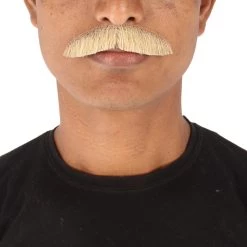 Men's Borat Human Hair Mustache | Facial Hair Multiple Colors Option | HPO