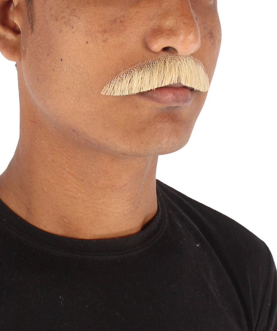 Men's Borat Human Hair Mustache | Facial Hair Multiple Colors Option | HPO 3 Men's Borat Human Hair Mustache | Facial Hair Multiple Colors Option | HPO