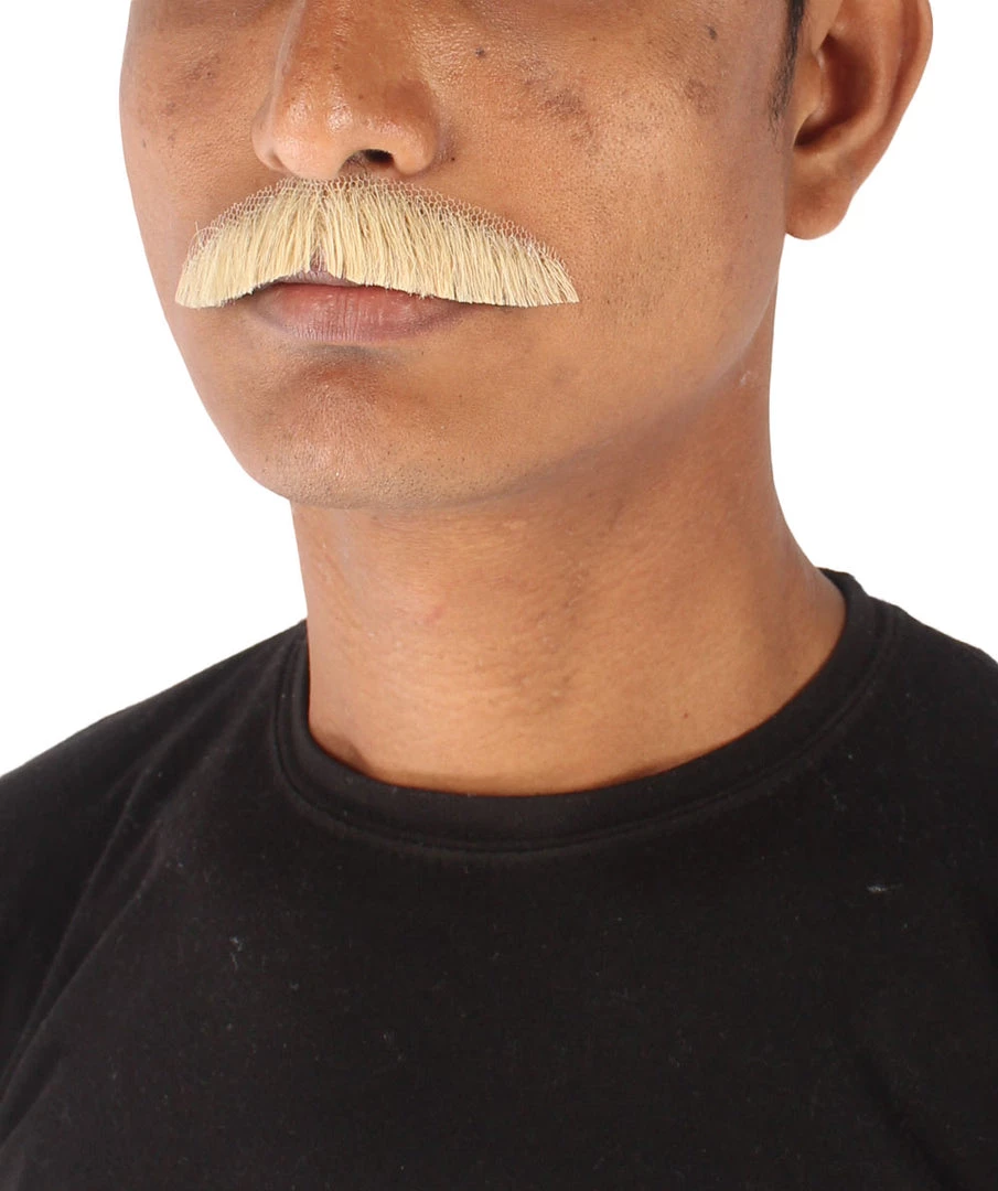 Men's Borat Human Hair Mustache | Facial Hair Multiple Colors Option | HPO 2 Men's Borat Human Hair Mustache | Facial Hair Multiple Colors Option | HPO
