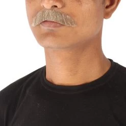 Men's Borat Human Hair Mustache | Facial Hair Multiple Colors Option | HPO 22 Men's Borat Human Hair Mustache | Facial Hair Multiple Colors Option | HPO