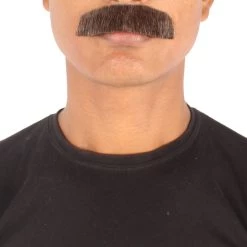 Men's Borat Human Hair Mustache | Facial Hair Multiple Colors Option | HPO