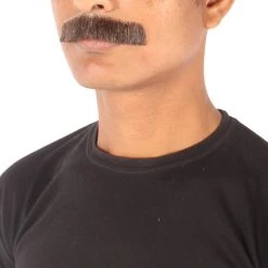 Men's Borat Human Hair Mustache | Facial Hair Multiple Colors Option | HPO