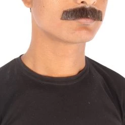 Men's Borat Human Hair Mustache | Facial Hair Multiple Colors Option | HPO