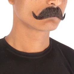 Men's Imperial Human Hair Mustache | Black Facial Hair | HPO