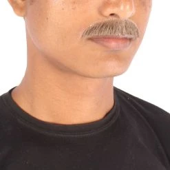 Men's Borat Human Facial Hair Mustache | HPO