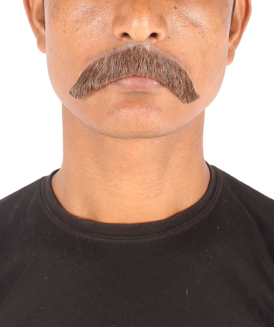 Men's Borat Human Hair Mustache | Facial Hair Multiple Colors Option | HPO 4 Men's Borat Human Hair Mustache | Facial Hair Multiple Colors Option | HPO