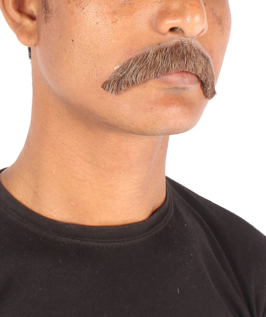 Men's Borat Human Hair Mustache | Facial Hair Multiple Colors Option | HPO 6 Men's Borat Human Hair Mustache | Facial Hair Multiple Colors Option | HPO
