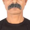 Men's Borat Human Hair Mustache | Mix Grey Facial Hair | HPO