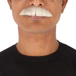 Men's Borat Human Hair Mustache | Facial Hair Multiple Colors Option | HPO
