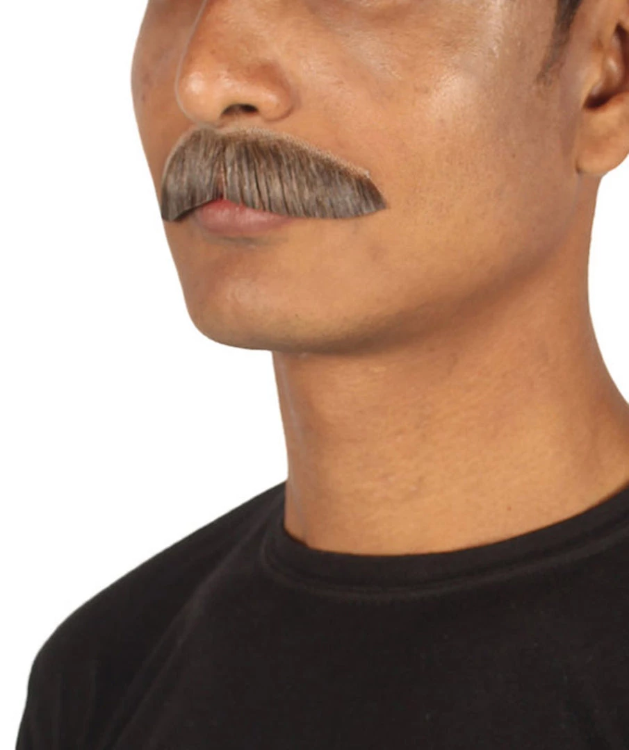 Men's Premium Borat Human Facial Hair Mustache For Men | HPO 5 Men's Premium Borat Human Facial Hair Mustache For Men | HPO