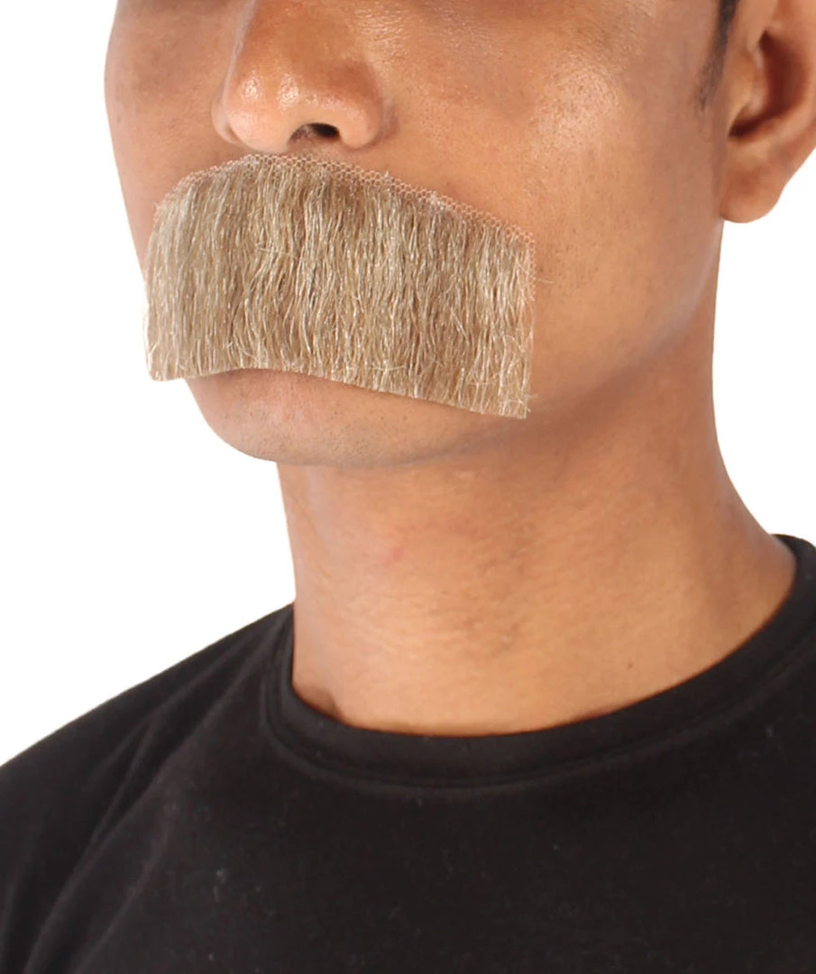 Men's Borat Human Hair Mustache | Facial Hair Multiple Colors Option | HPO 8 Men's Borat Human Hair Mustache | Facial Hair Multiple Colors Option | HPO