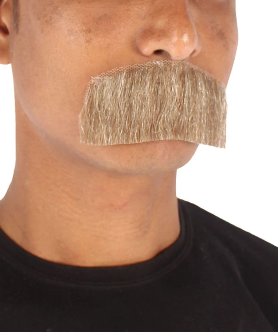 Men's Borat Human Hair Mustache | Facial Hair Multiple Colors Option | HPO 9 Men's Borat Human Hair Mustache | Facial Hair Multiple Colors Option | HPO