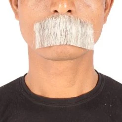 Men's Borat Human Hair Mustache | Facial Hair Multiple Colors Option | HPO 42 Men's Borat Human Hair Mustache | Facial Hair Multiple Colors Option | HPO