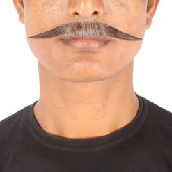 Men's English Human Hair Mustache | Facial Hair Multiple Colors Option | HPO