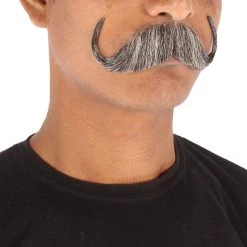 Men's Watson Synthetic Hair Mustache | Facial Hair Multiple Color Options | HPO