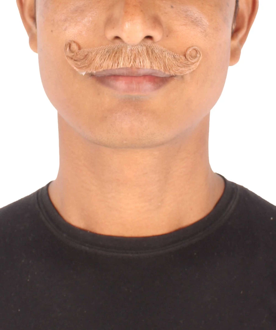 Men's Imperial Curly Mustache | Human Facial Hair | Multiple Color Options | HPO 1 Men's Imperial Curly Mustache | Human Facial Hair | Multiple Color Options | HPO