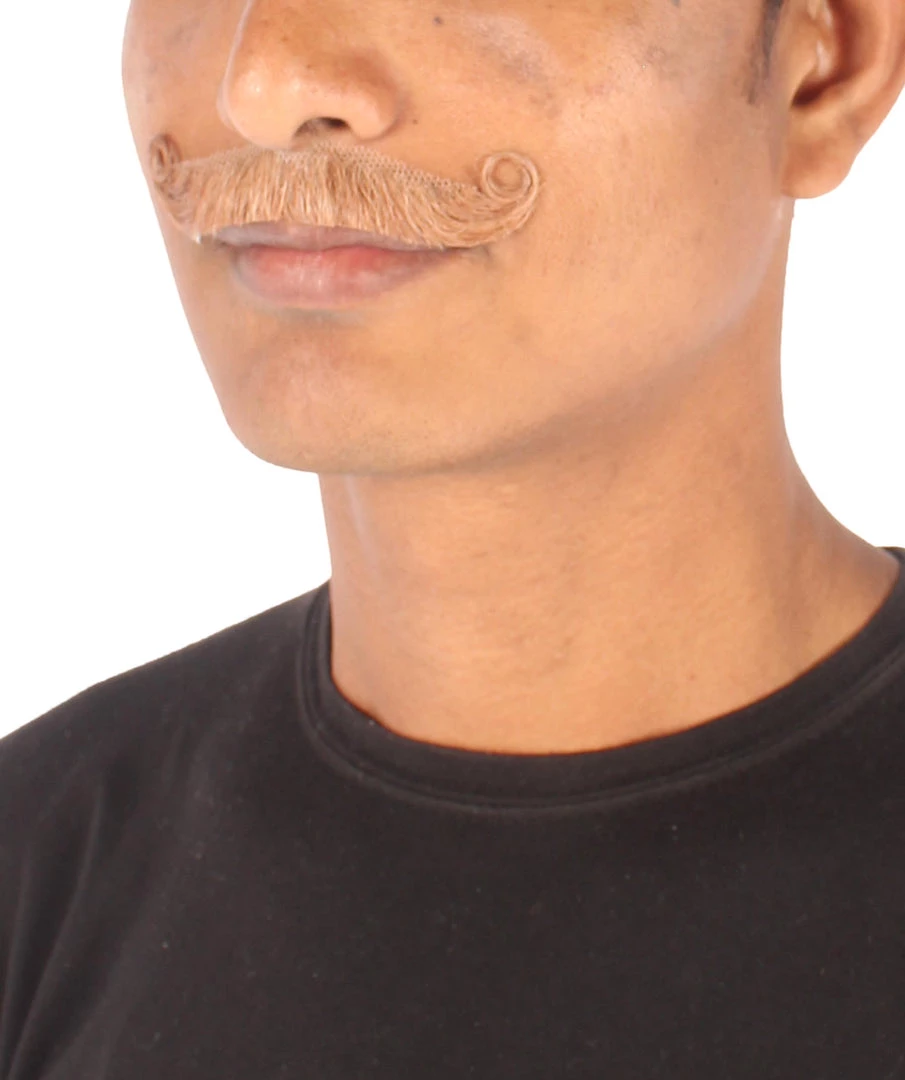 Men's Imperial Curly Mustache | Human Facial Hair | Multiple Color Options | HPO 2 Men's Imperial Curly Mustache | Human Facial Hair | Multiple Color Options | HPO