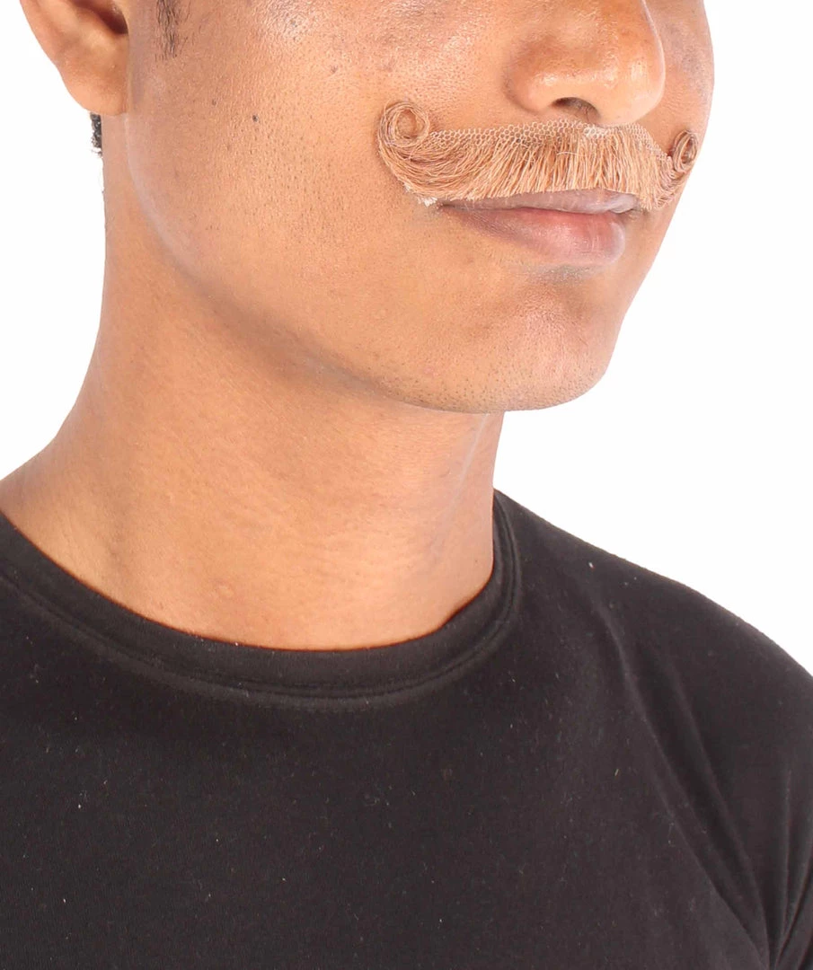 Men's Imperial Curly Mustache | Human Facial Hair | Multiple Color Options | HPO 3 Men's Imperial Curly Mustache | Human Facial Hair | Multiple Color Options | HPO