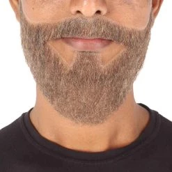 HPO Men's Synthetic Hair Black Beard Cosplay Facial Hair Multiple Color Options