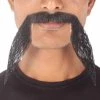 HPO Men's Synthetic Hair Long String Black Mustache Cosplay Facial Hair Multiple Color Options