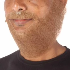 HPO Men's Synthetic Hair Long Beard Cosplay Facial Hair Multiple Color Options