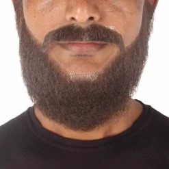 HPO Men's Synthetic Hair Long Beard Cosplay Facial Hair Multiple Color Options