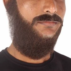 HPO Men's Synthetic Hair Long Beard Cosplay Facial Hair Multiple Color Options